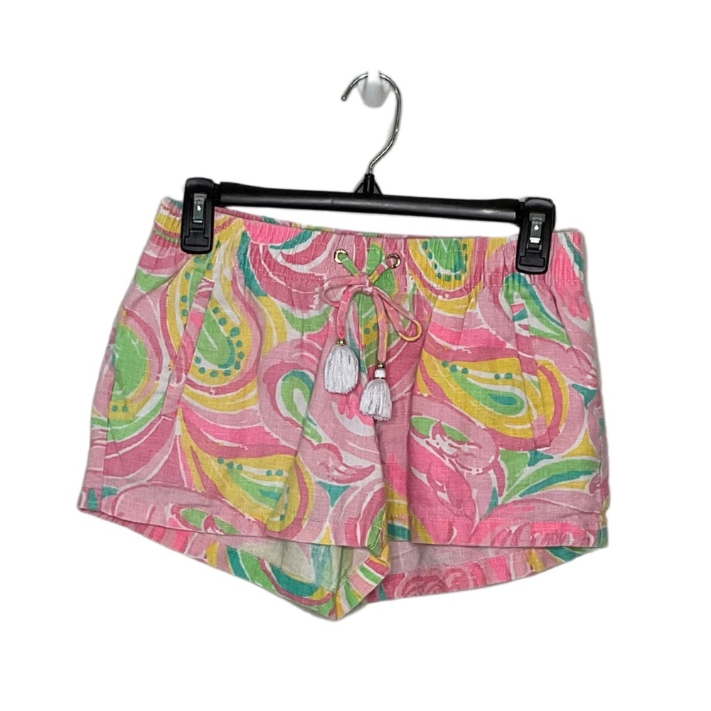Lilly Pulitzer Bay Breeze Linen Drawstring Short Size XS